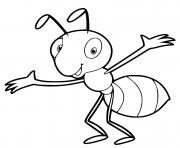 Coloriage fourmi facile maternelle dessin