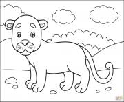 puma cougar panthere lion de montagne dessin à colorier