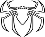 araignee spiderman logo dessin à colorier