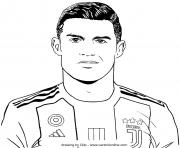 Cristiano Ronaldo 7 Juventus Italie dessin à colorier