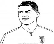 Cristiano Ronaldo joueur de foot confiant dessin à colorier