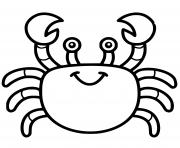 crabe facile maternelle dessin à colorier