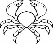 crabe bleu dessin à colorier