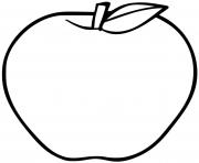 pomme fruit produit par un pommier dessin à colorier