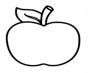 pomme maternelle ps gs dessin à colorier