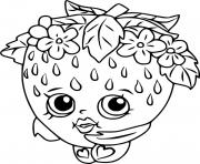 Coloriage fruit fraise kawaii avec des yeux et sourire dessin