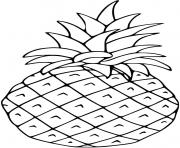 Coloriage ananas kawaii fruit exotique dessin