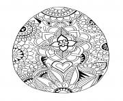 oeuf de paques mandala motifs de fleurs dessin à colorier