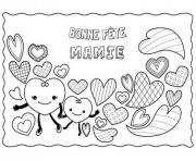 bonne fete mamie carte dessin dessin à colorier