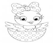 Coloriage poussin poule maternelle dessin