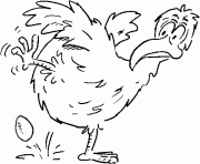 Coloriage paques une poule avec un coq dessin
