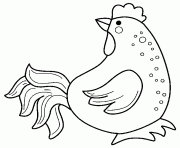 Coloriage oeuf de poule paques dessin