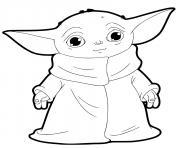 Coloriage le monde du Jedi baby yoda dessin