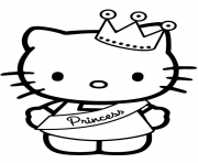 hello kitty princesse dessin à colorier