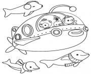 les octonauts sous marin en aventure dessin à colorier