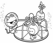 friends are found on a merry go round octonauts dessin à colorier