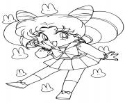 Coloriage Sailor Moon Family moment dessin