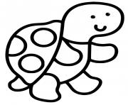 tortue facile maternelle 2 ans dessin à colorier