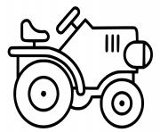tracteur facile maternelle 2 ans dessin à colorier