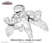 Coloriage falcon marvel super heros