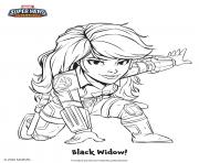 Black Widow super heros marvel dessin à colorier