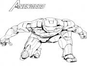 Coloriage avengers iron man dessin