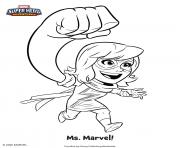 Coloriage Ms Marvel Marvel Super heros dessin