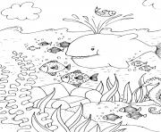 mer et poissons maternelle dessin à colorier