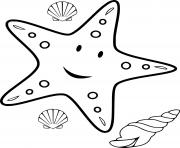etoile de mer dessin à colorier
