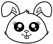 lapin kawaii dessin à colorier