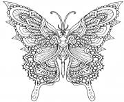 Coloriage papillon printemps mandala