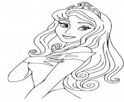 Coloriage princesse aurore disney dessin