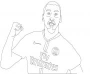 zlatan ibrahimovic foot paris psg france dessin à colorier