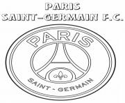 Coloriage paris saint germain logo psg football dessin