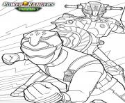 Coloriage power rangers wild force dessin