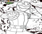 Coloriage power rangers ninja storm dessin