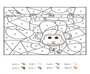 magique maternelle un singe facetieux dessin à colorier