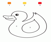 Coloriage magique maternelle canard dessin