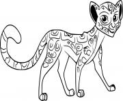 fuli cheetah dessin à colorier
