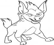 janja hyena dessin à colorier