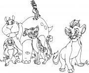 la garde du roi lion members dessin à colorier