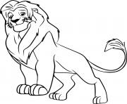 simba from la garde du roi lion dessin à colorier