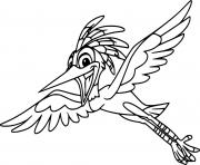 ono egret flying dessin à colorier