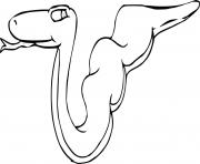 Coloriage serpent avec chapeau dessin