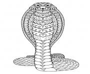 serpent mandala adulte dessin à colorier
