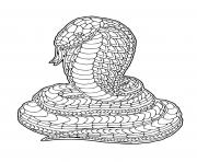 Coloriage serpent avec un gros ventre dessin