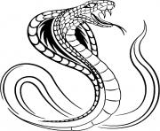 Coloriage serpent avec chapeau dessin