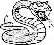 serpent a sonnette dessin à colorier