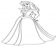 Coloriage princesse la belle au bois dormant disney dessin