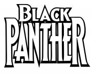 Coloriage black panther simple dessin